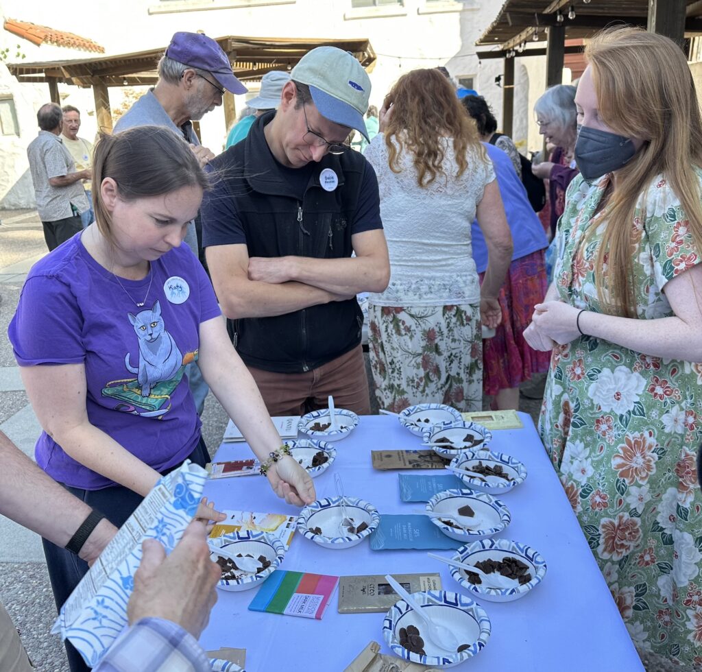 A chocolate-tasting party at Hey Days 2025.