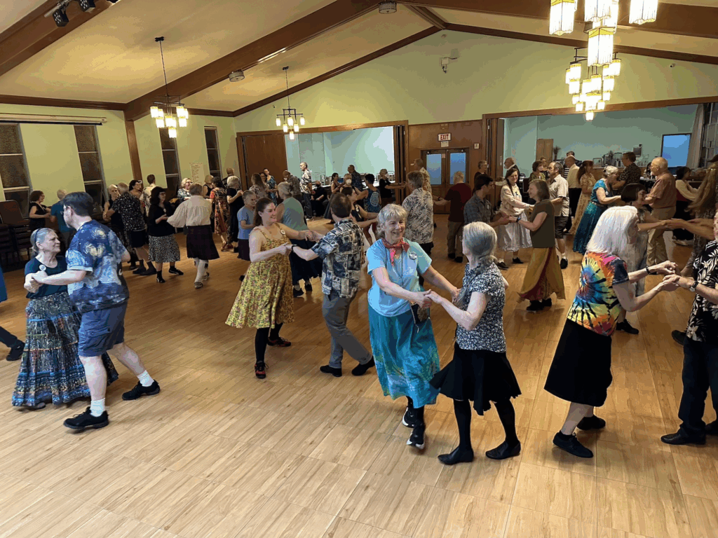 Dancing in the evening at Hey Days 2025.