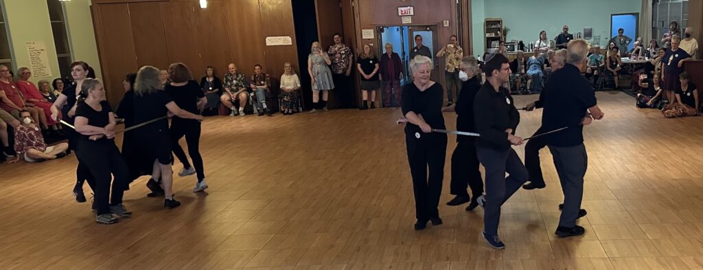 The Longsword class performs at the Gathering, Hey Days 2025.